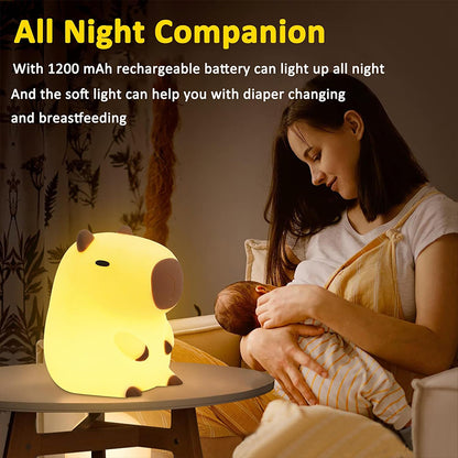 Rechargeable Animal Night Light, Touch Control, Kids Bedside Lamp, Soothing Nursery Decor, Ideal Gift