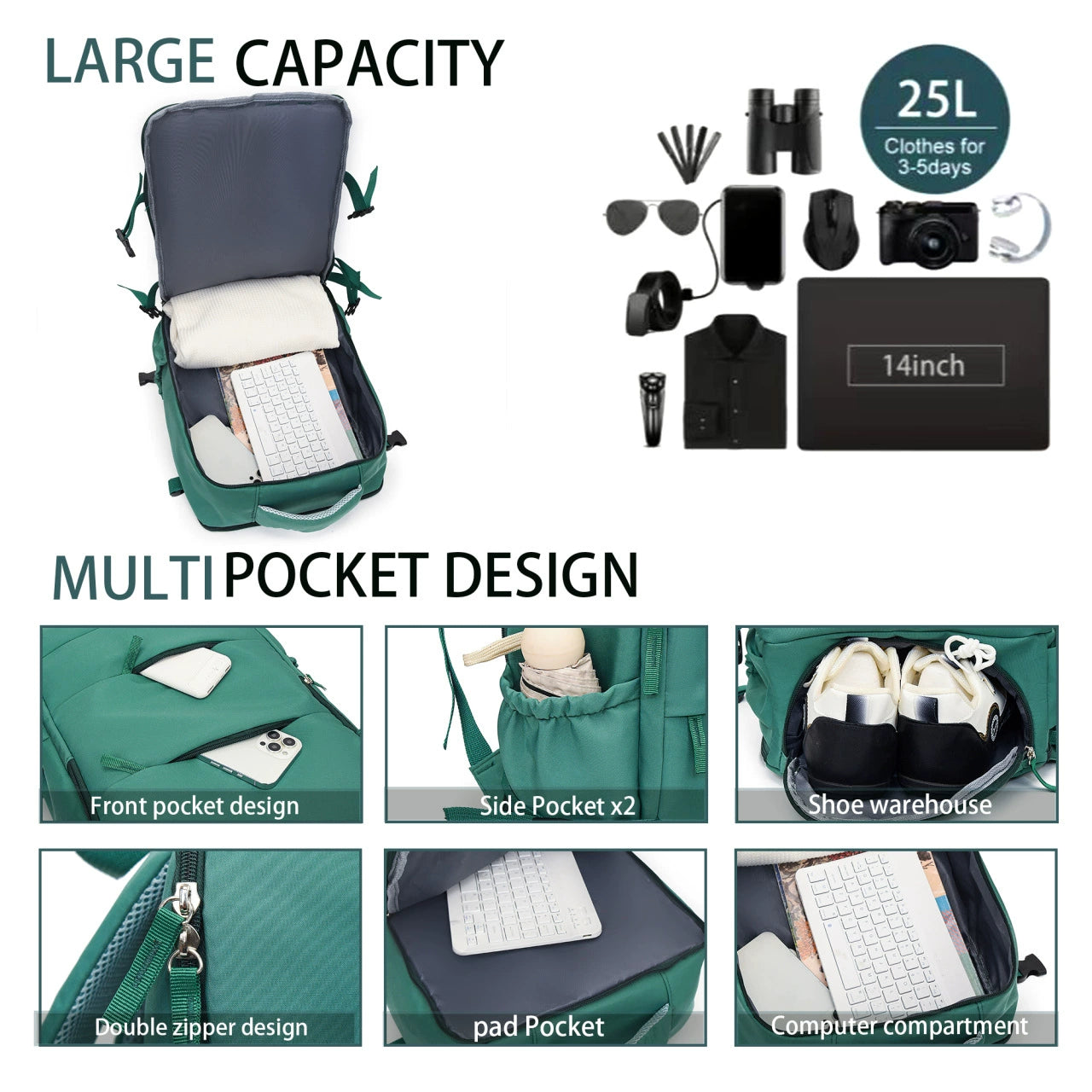 Female New Backpack, Leisure Lightweight Backpack, Student Schoolbag Large, Travel Backpack, Capacity Travel Commuter
