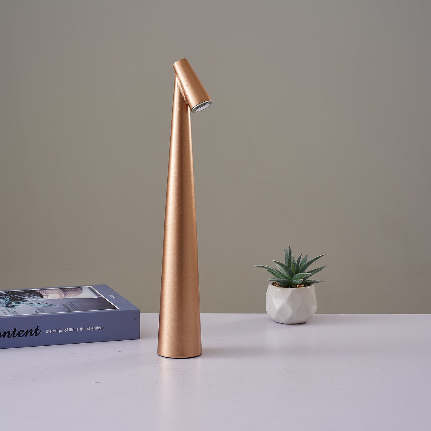 Rechargeable Wireless Table Lamp, LED Touch Sensor, Desktop Night Light for Bedroom, Hotel, Bar Decor