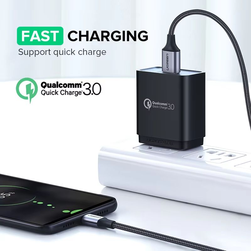 Ugreen Fast Charging Micro USB  USBC Nylon Cable  2A Durable Data Charger 1