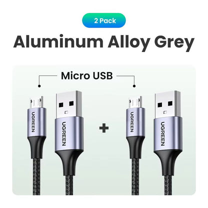 Ugreen Fast Charging Micro USB  USBC Nylon Cable  2A Durable Data Charger 11