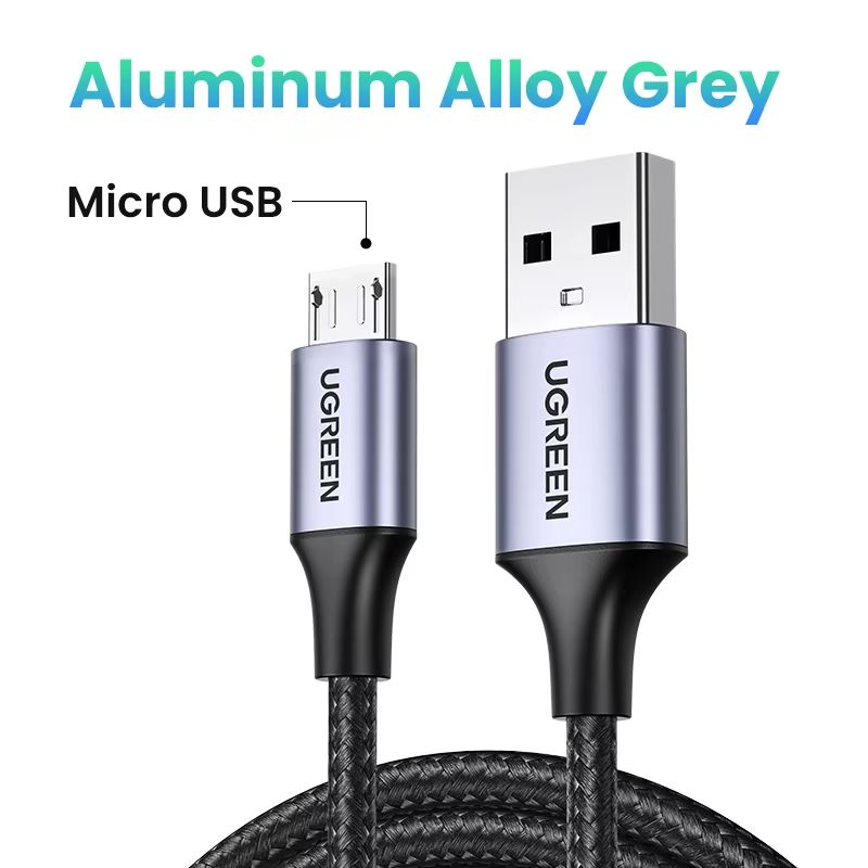 Ugreen Fast Charging Micro USB  USBC Nylon Cable  2A Durable Data Charger 7