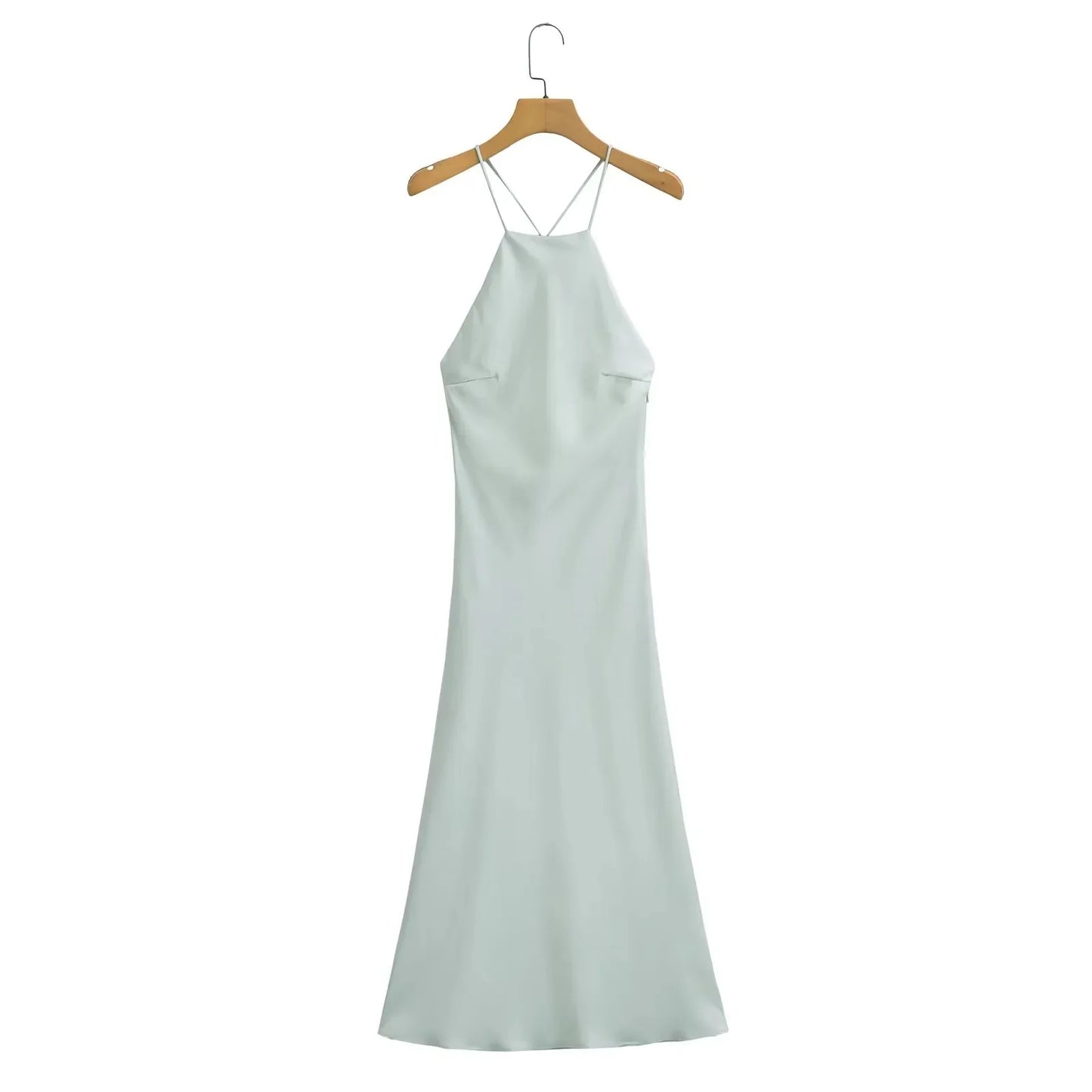 Western Style Sleeveless Dress Summer New Womens Tanksilk Satin Feeling Fashion 1