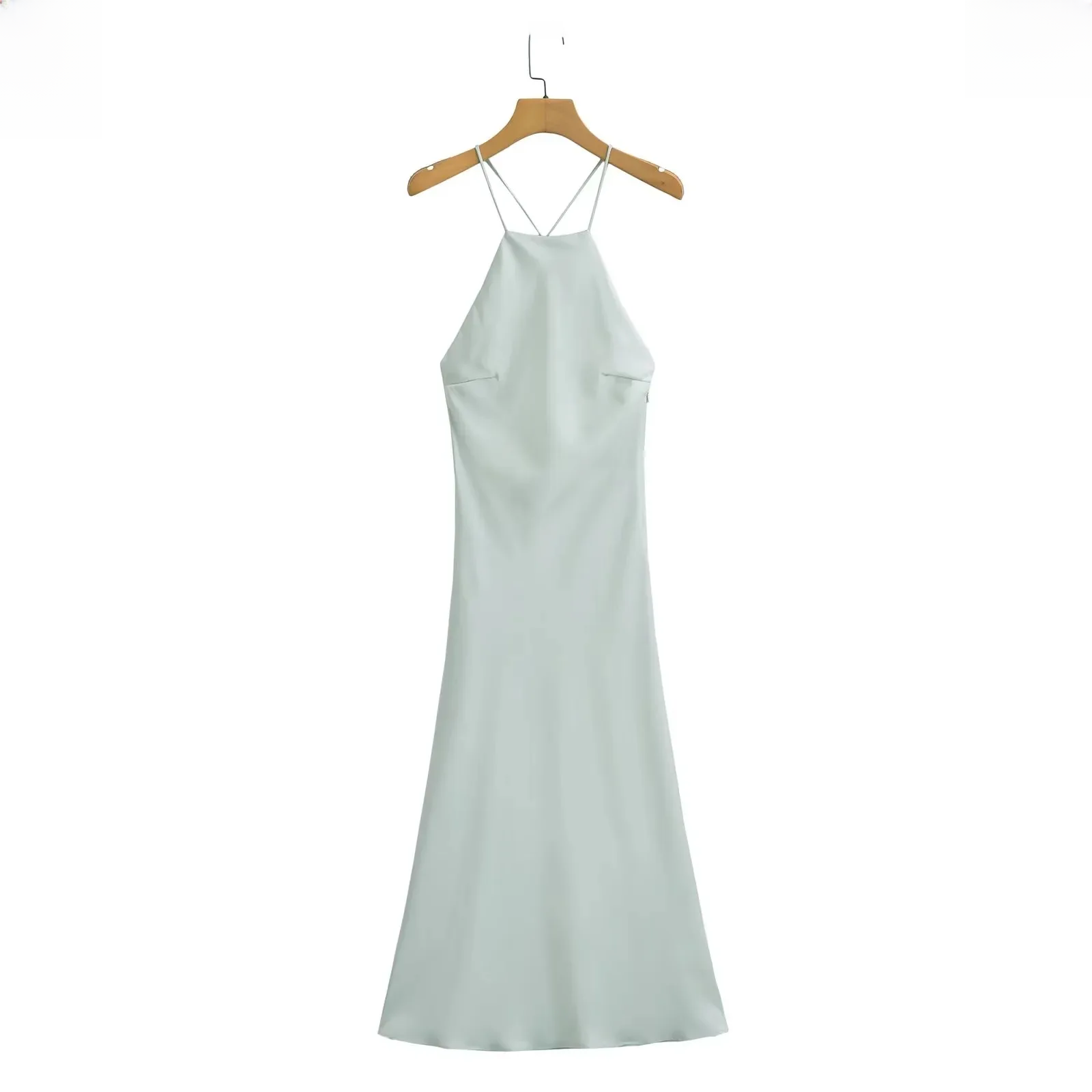 Western Style Sleeveless Dress Summer New Womens Tanksilk Satin Feeling Fashion 2