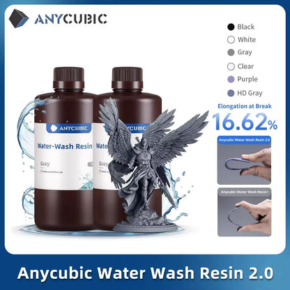 ANYCUBIC Water-Washable 3D Printer Resin – 405nm UV Resin for DLP & LCD Printing