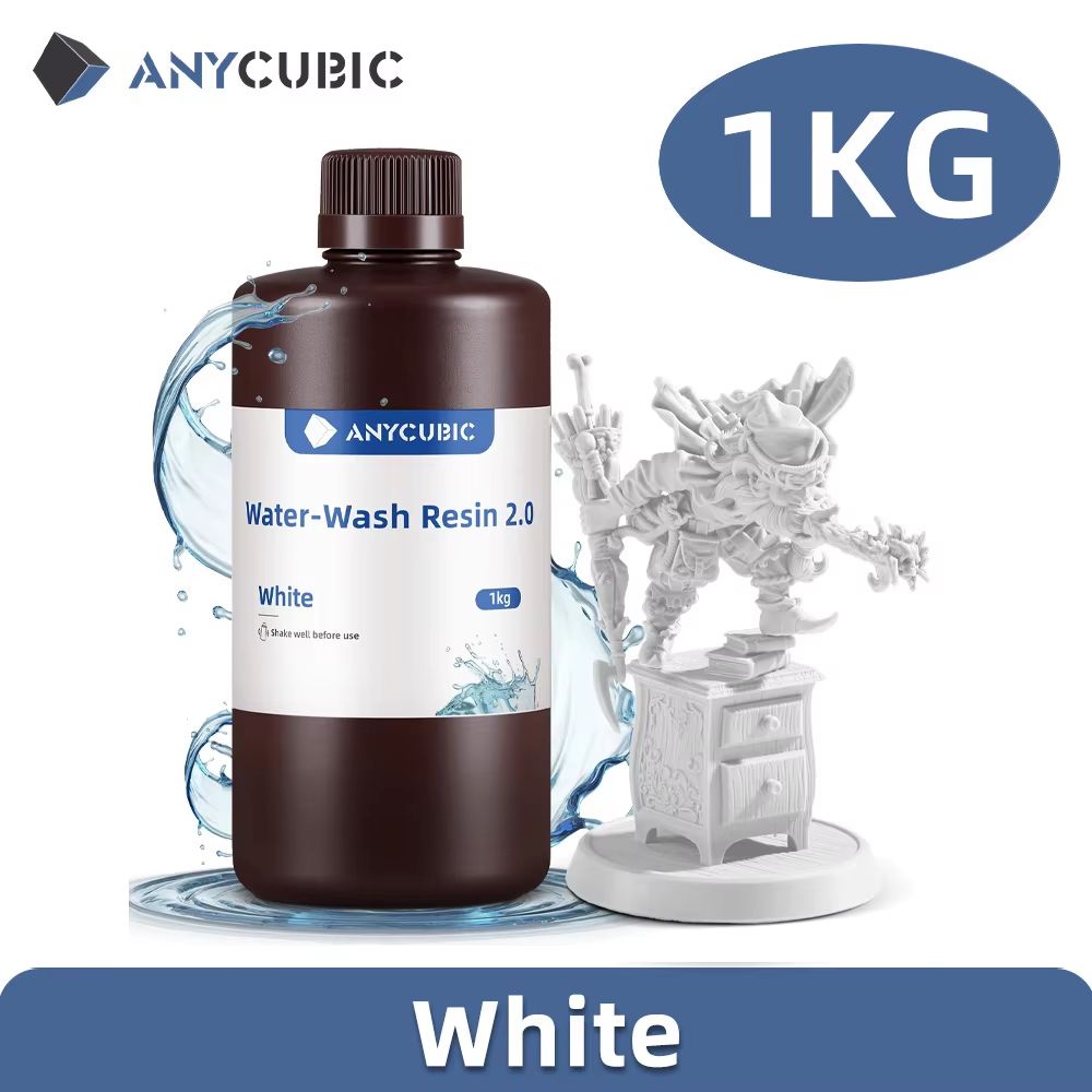 ANYCUBIC WaterWashable 3D Printer Resin  405nm UV Resin For DLP  LCD Printing 12