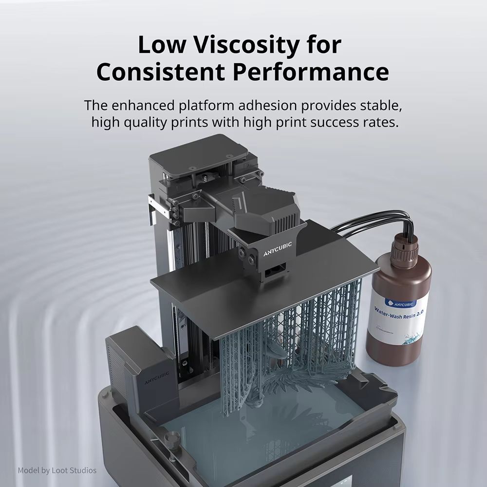 ANYCUBIC WaterWashable 3D Printer Resin  405nm UV Resin For DLP  LCD Printing 4