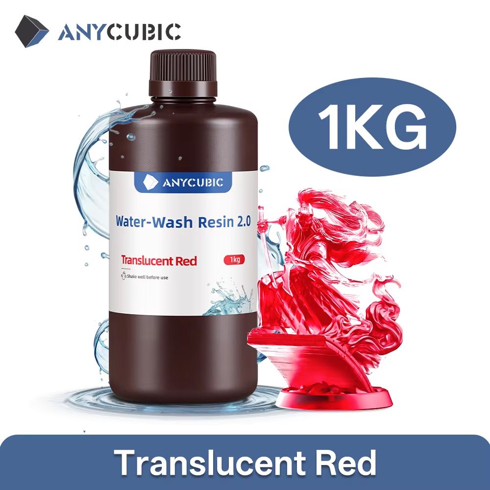 ANYCUBIC WaterWashable 3D Printer Resin  405nm UV Resin For DLP  LCD Printing 7