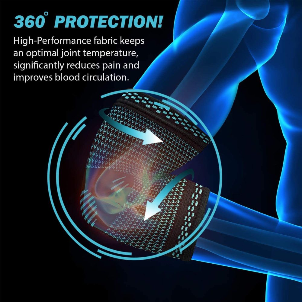 Arm Sport Support, Elastic Elbow Brace, Elbow Sport Safety, Breathable Arm Sleeve, Compression Elbow Pads