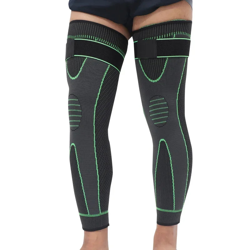 Long Compression Knee Pads Elastic Stripe Sleeve Sport Brace Support Warm Kneepad Protector Volleyb 1