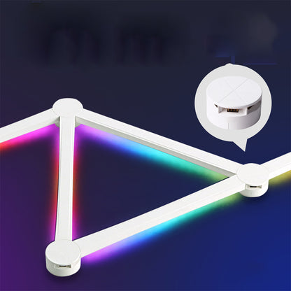 Smart WiFi LED Wall Lamp, DIY Free Splicing Kit, Music Rhythm TV Backlight, Atmosphere Night Light for Bedroom