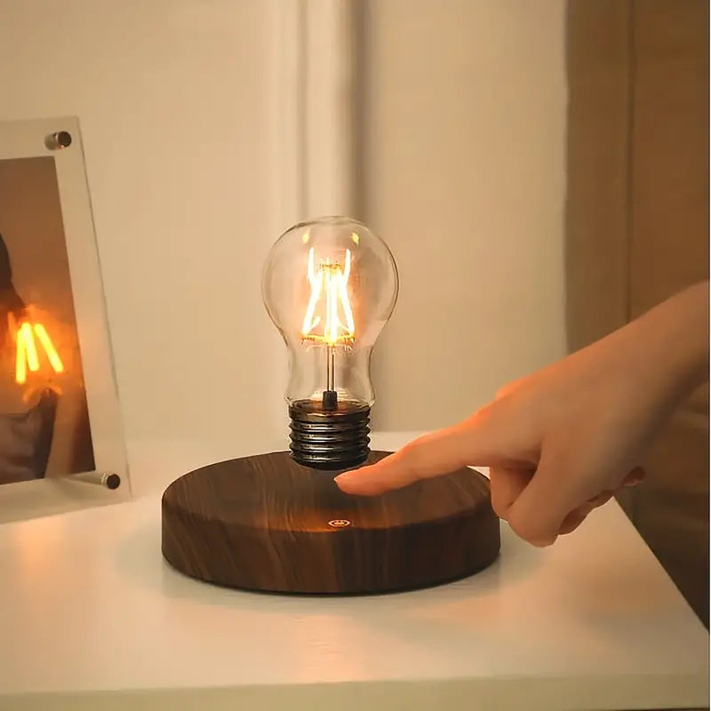 Wireless Magnetic Floating LED Desk Lamp 360 Degree Automatic Rotate Bulb Night Light For Office Ro 1
