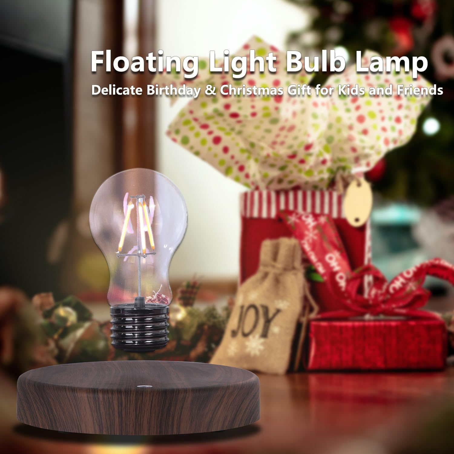 Wireless Magnetic Floating LED Desk Lamp 360 Degree Automatic Rotate Bulb Night Light For Office Ro 4
