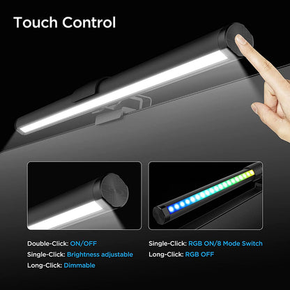 RGB Monitor Light Bar With Music Sync Mode PC Screen Lamp For Home Office Desk Gaming Setup Ambienc 4