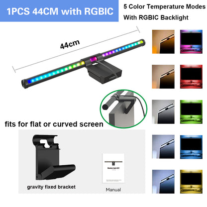 RGB Monitor Light Bar With Music Sync Mode PC Screen Lamp For Home Office Desk Gaming Setup Ambienc 8