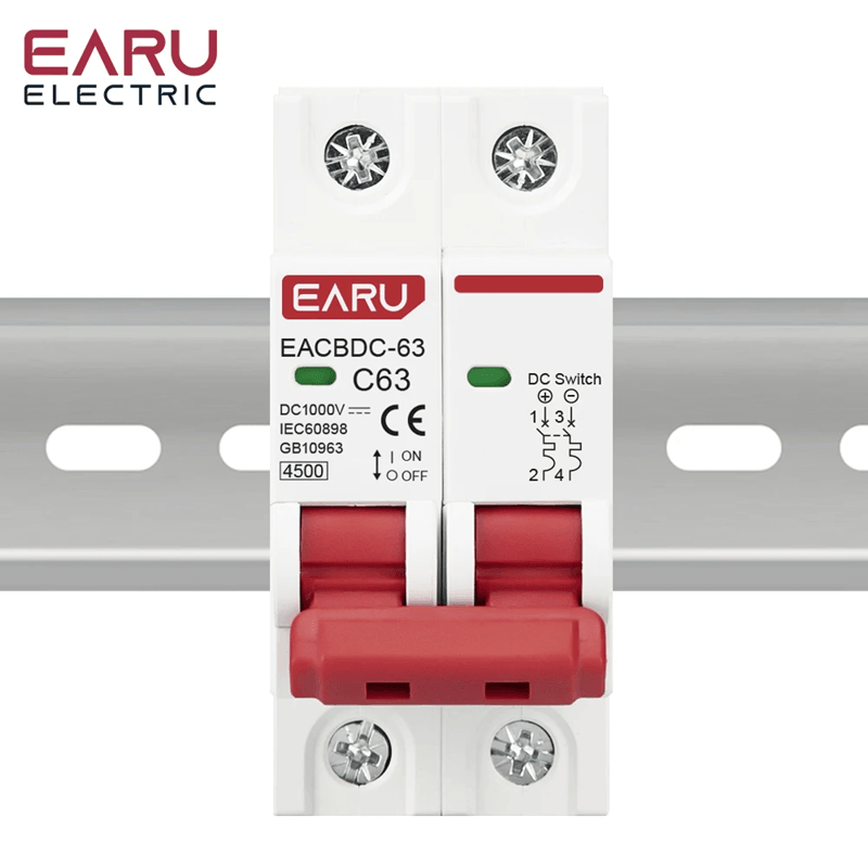 SolarGuard DC1000V Mini Circuit Breaker For Solar Panel Systems And Overload Protection 2