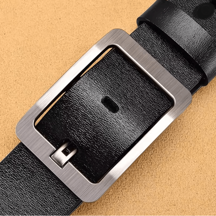 UrbanCraft Mens Genuine Leather Belt with Classic Buckle for Jeans and Business Wear