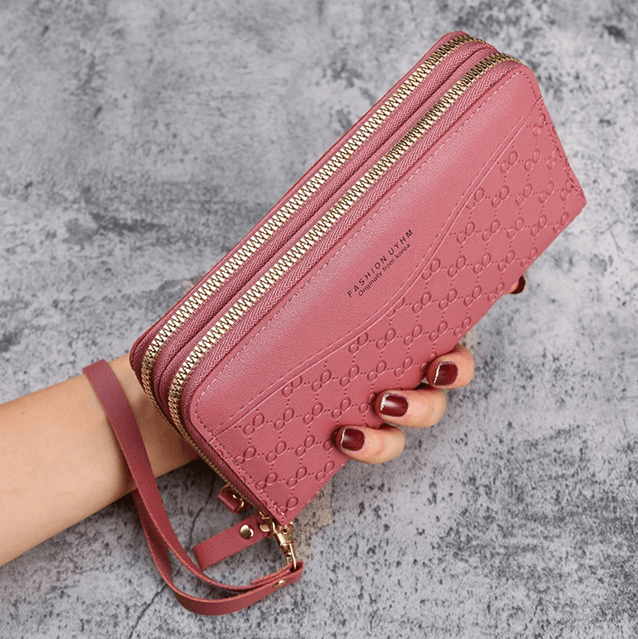 Eleganzia Womens Long Zipper Wallet With Embossed Design And Large Capacity 5