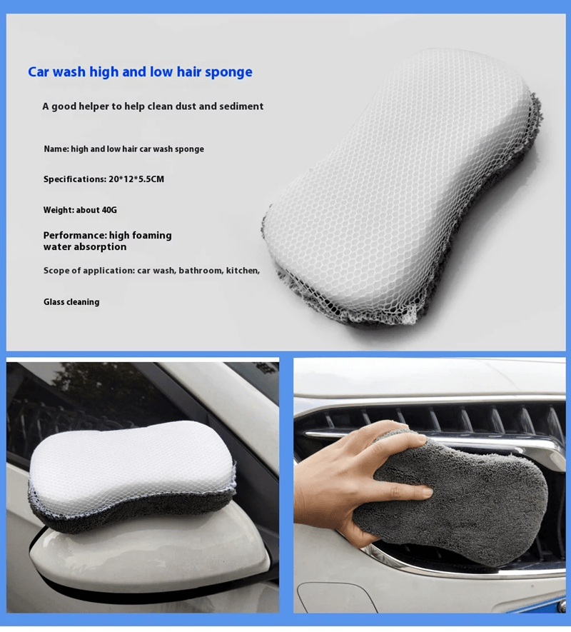 AutoShine 9 Piece Car And Motorcycle Cleaning Kit With Towels Sponges And Brushes 2