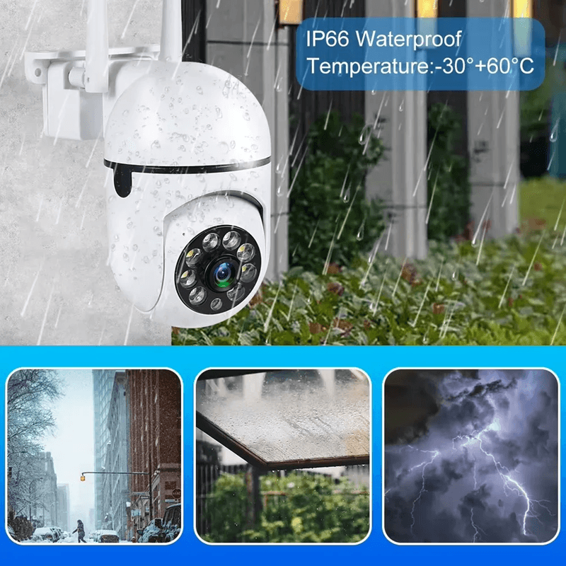 SafeView 8MP WiFi PTZ Security Camera with 4X Zoom and Night Vision
