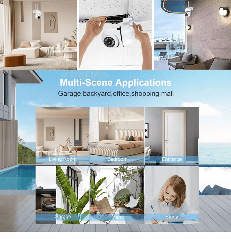 SafeView 8MP WiFi PTZ Security Camera With 4X Zoom And Night Vision 5