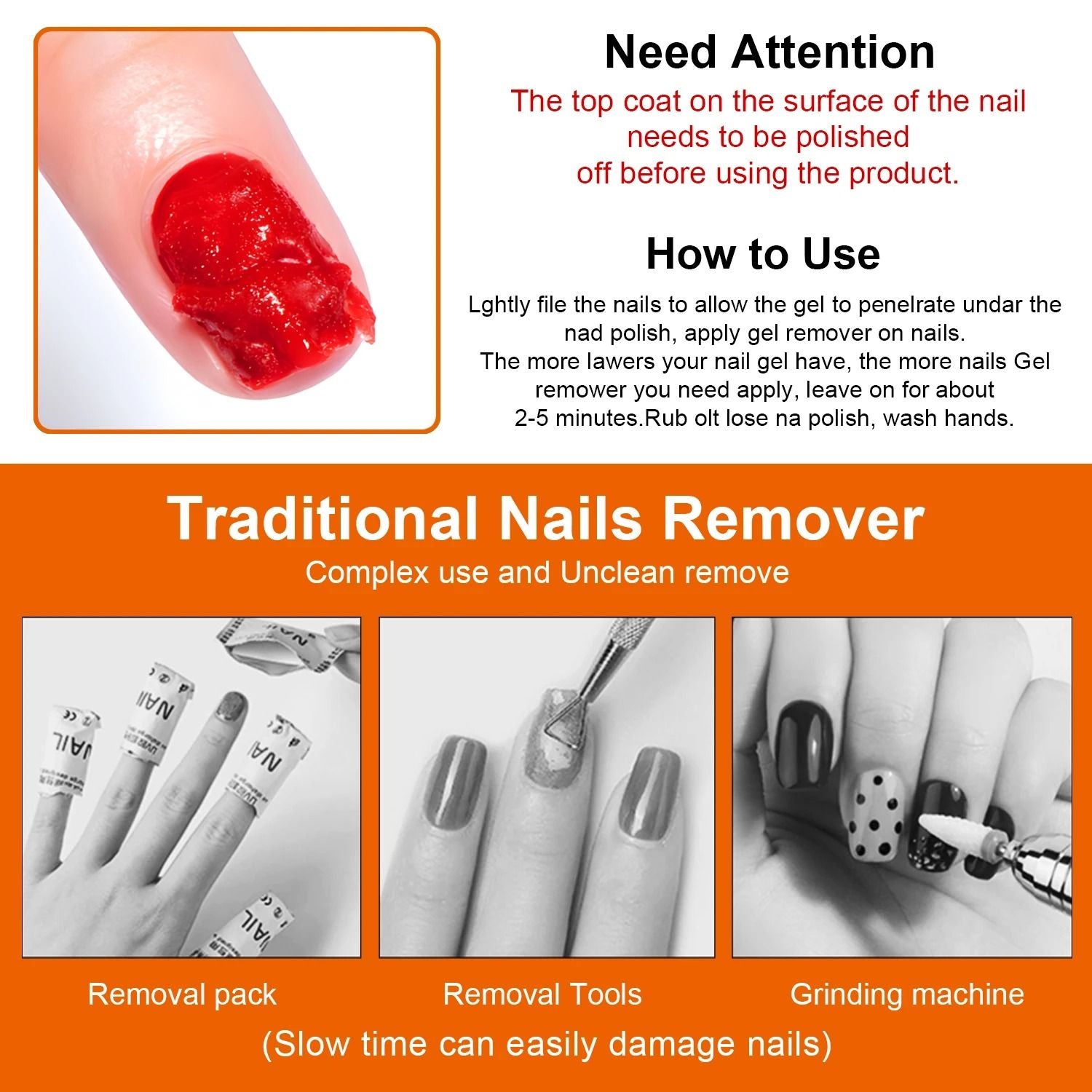 Quick Nail Gel Polish Remover  Fast Easy And DamageFree Manicure Removal 15ml 3