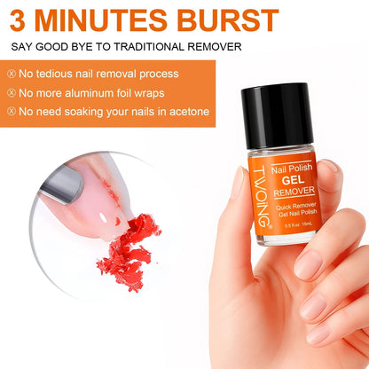 Quick Nail Gel Polish Remover  Fast Easy And DamageFree Manicure Removal 15ml 4