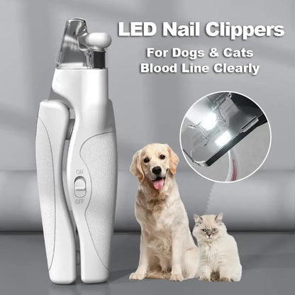 Pet Nail Clipper with LED Light Safe Precision Trimmer for Dogs and Cats