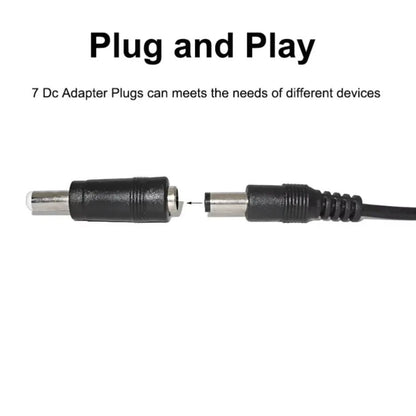 Universal USB To DC Power Cable With 8 Connector Tips 2