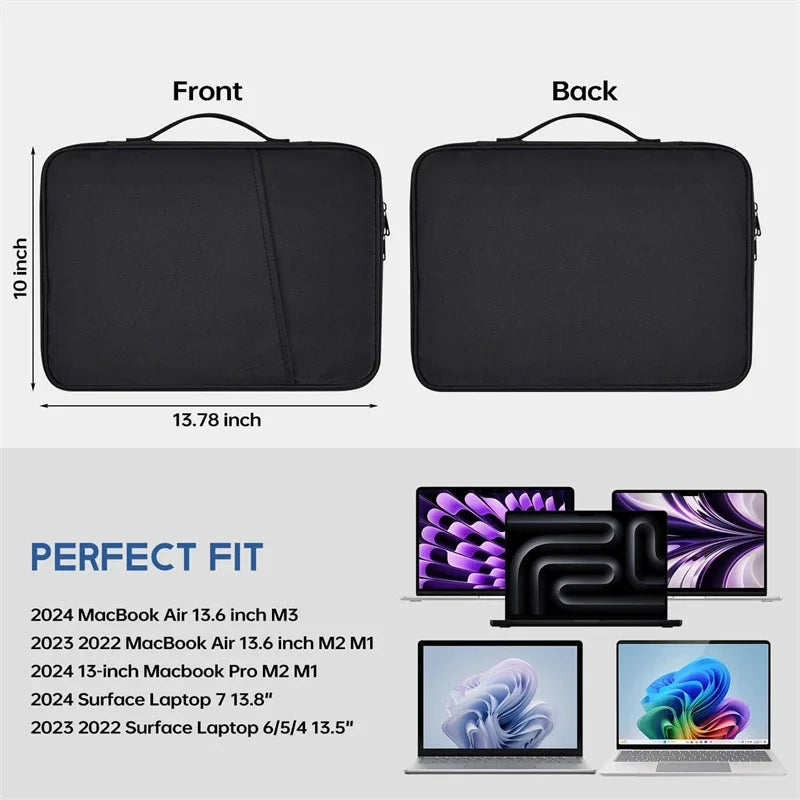 Laptop Sleeve Case for Macbook, Portable Shockproof Handle Bag, Air Inch,Chip, Mac Book Pro Cover,Accessories