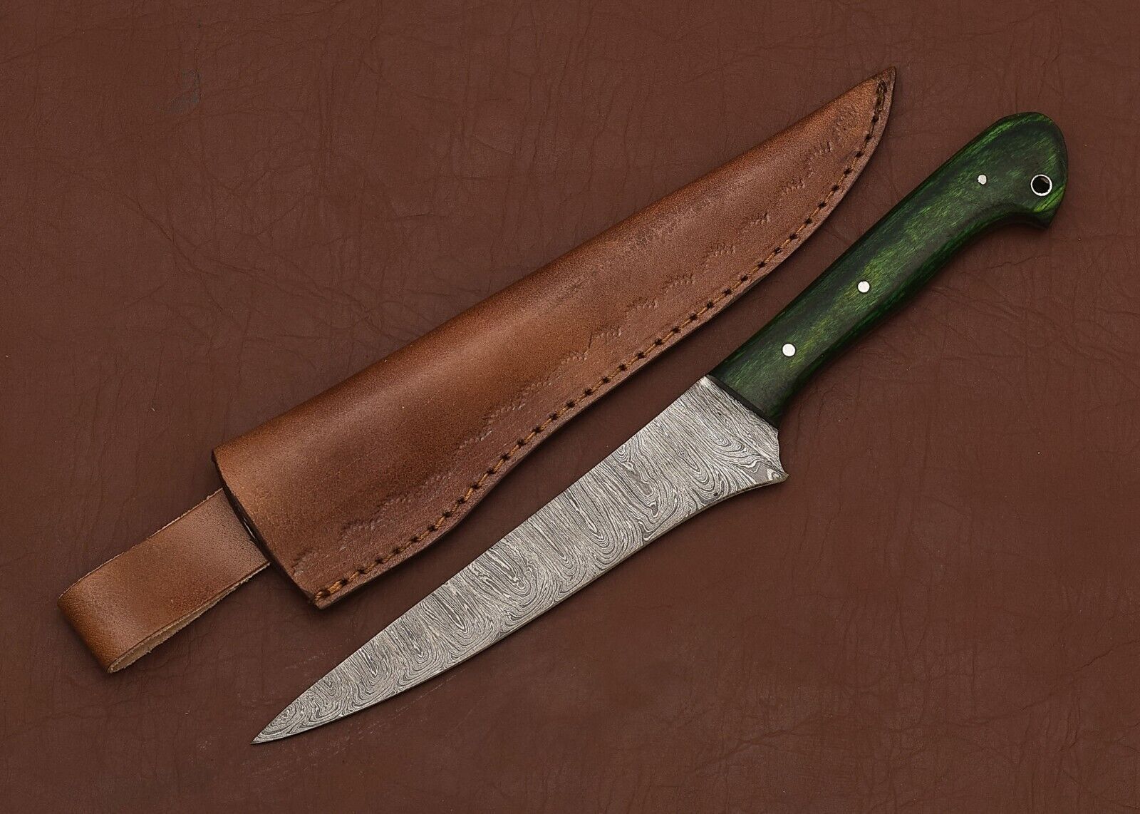 Professional Damascus Steel Fillet Knife – Hand-Forged for Precision & Durability