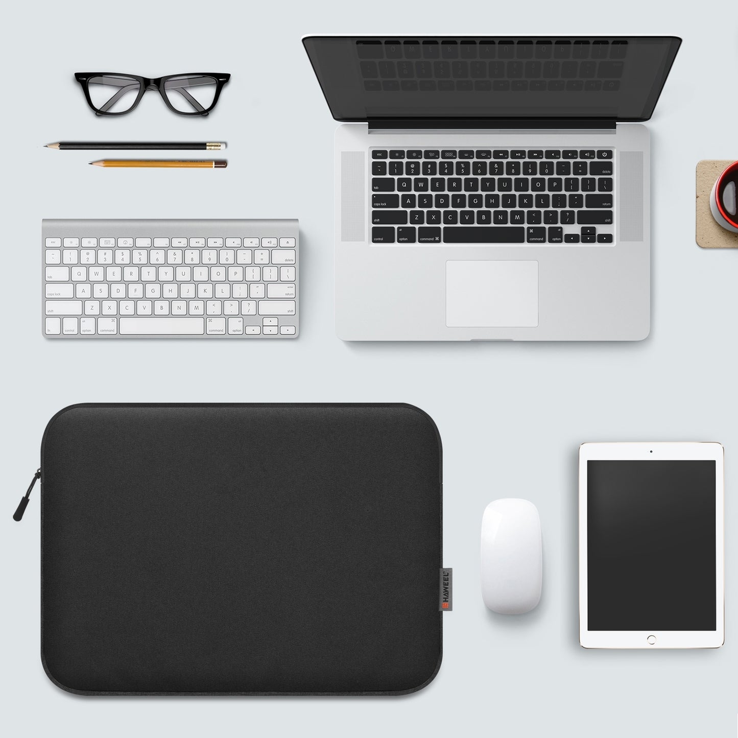 Protect your laptop with HAWEEL zipper sleeve case Laptop bag , lightweight, shockproof, and durable