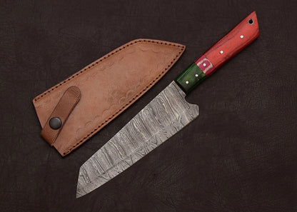 Custom Forged Damascus Steel Fillet Knife – Multi-Purpose Kitchen & Outdoor Tool
