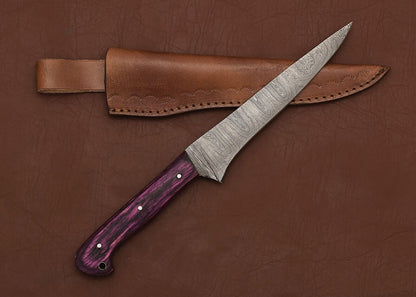 Damascus Steel Chef Companion  Elegant Wood Handle  Sharp Forged Blade 1