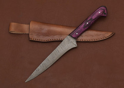 Damascus Steel Chef Companion  Elegant Wood Handle  Sharp Forged Blade 2