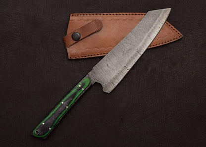 Damascus Steel Master Chef Knife  13 Handmade Fillet Blade With Wood Grip 1