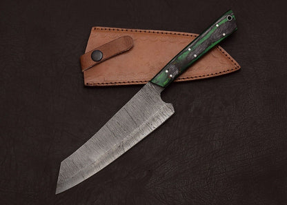 Damascus Steel Master Chef Knife  13 Handmade Fillet Blade With Wood Grip 2
