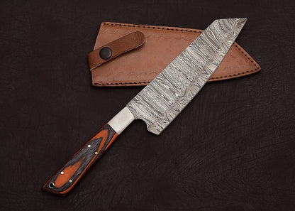 Damascus Steel Chef Knife  Unique HandForged Fillet Knife For Kitchen Pros 1
