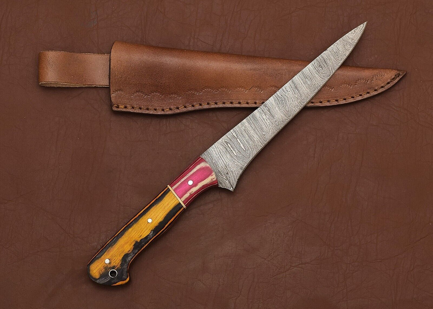 Professional Handmade Damascus Steel Chef Knife  13 Blade For Precision Cutting 1