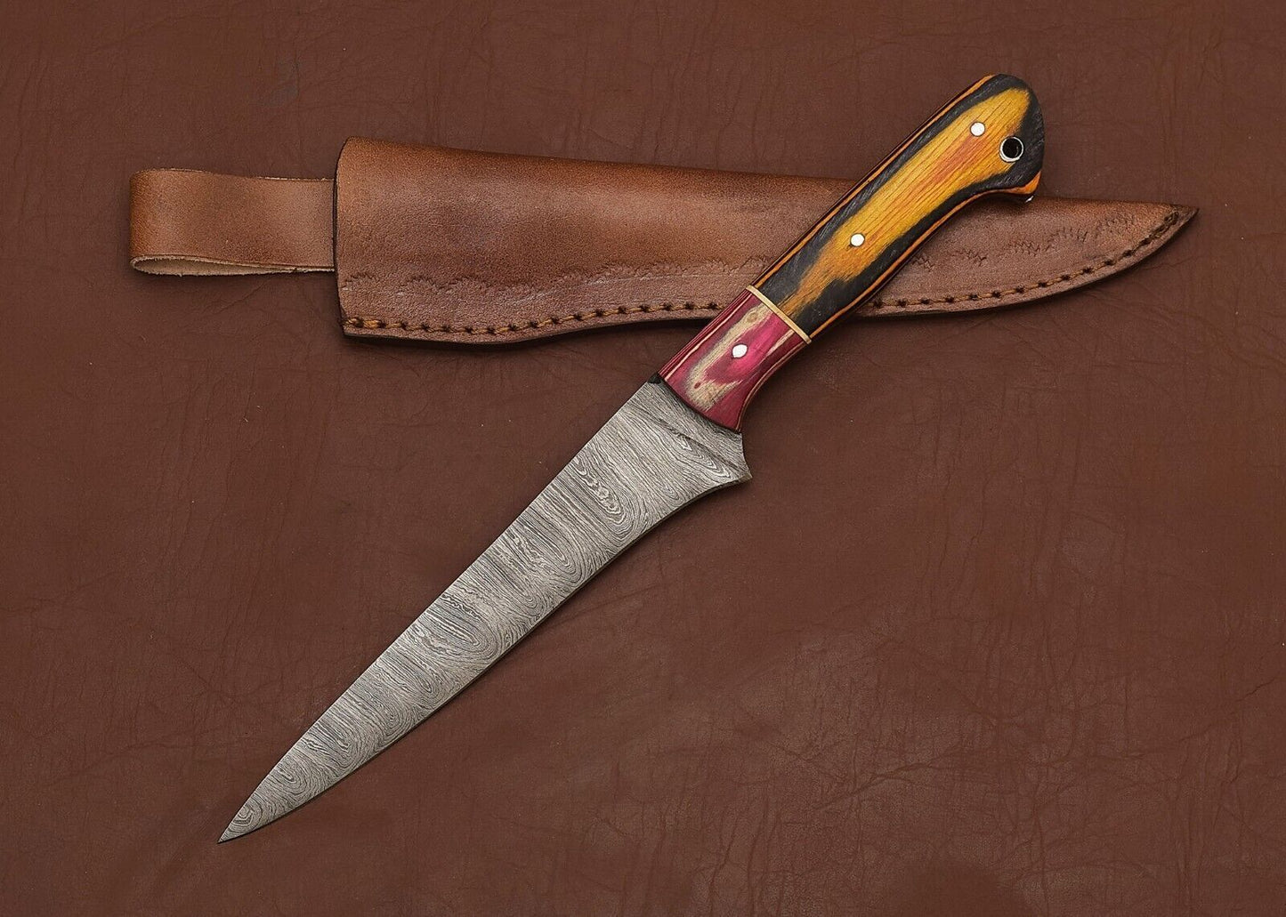 Professional Handmade Damascus Steel Chef Knife  13 Blade For Precision Cutting 2