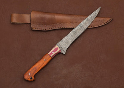 Custom HandForged Damascus Steel Knife  Perfect For Chefs Hunters  Campers 1