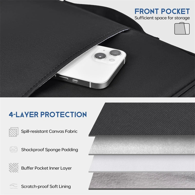 Shockproof Laptop Case Waterproof Handle Bag Sleeve For MacBook Air Pro  Chip Accessories Cover 2