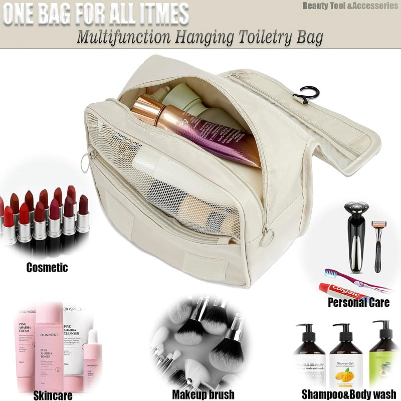 High Capacity Toiletries Storage Pouch Waterproof Travel Makeup Bag Beauty Organizer Bathroom Wash  3