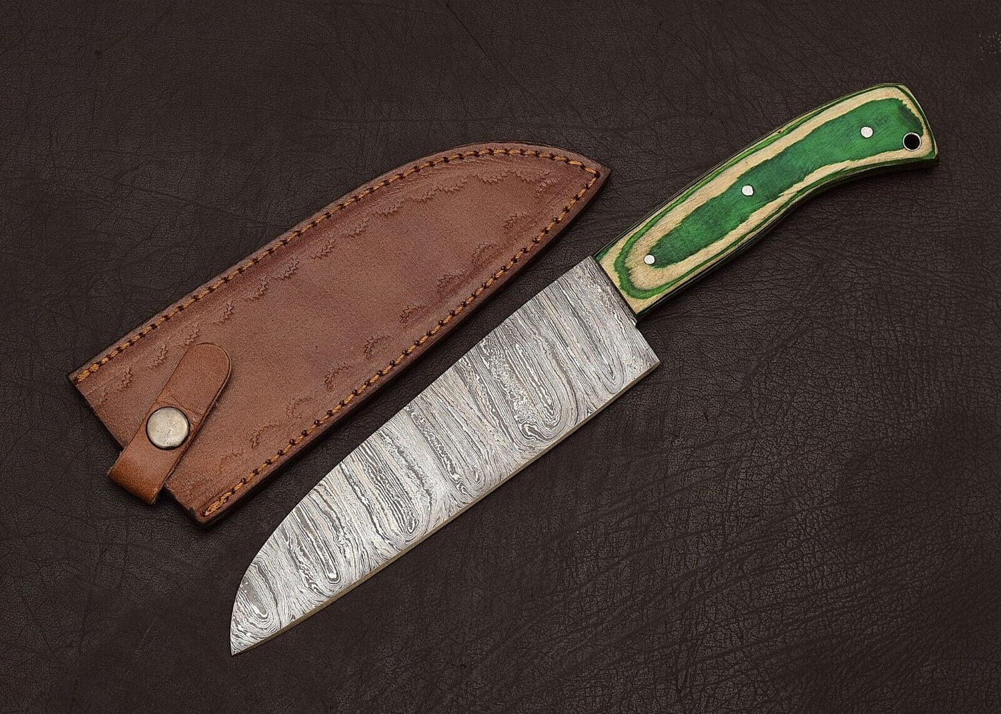 Damascus Steel Kitchen Fillet Knife  13 Handcrafted Blade For Outdoor  Indoor Use 2
