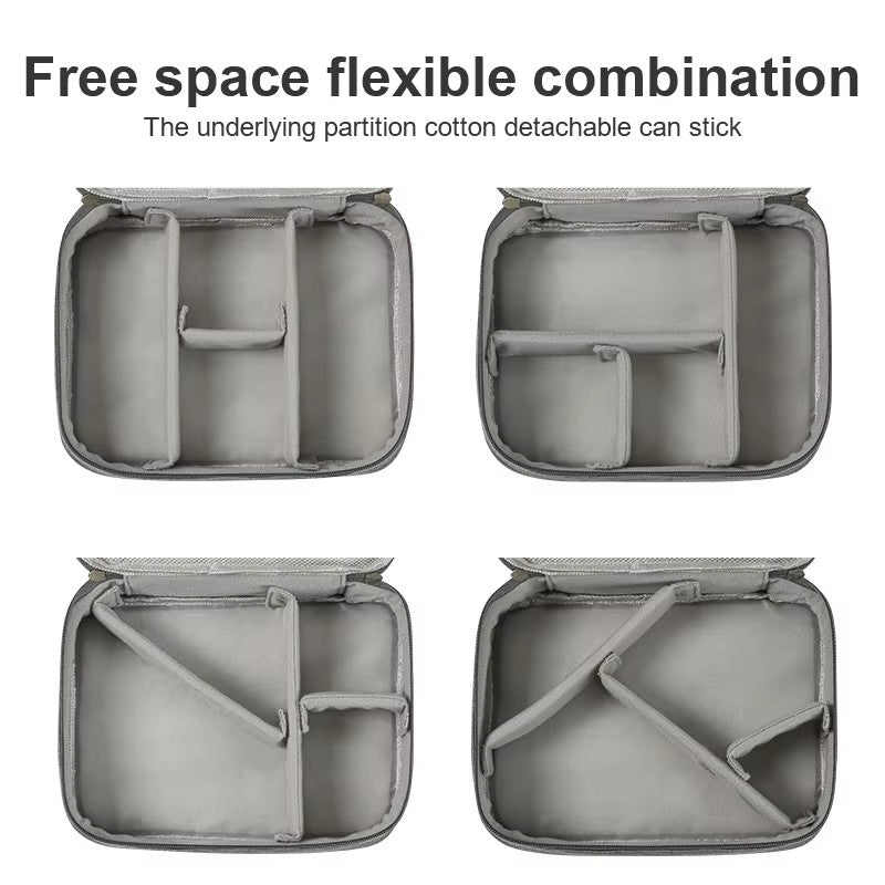 Portable Waterproof Digital Organizer, Travel Cable Storage Bag, USB Charger Plug, Electronic Cable Organizer