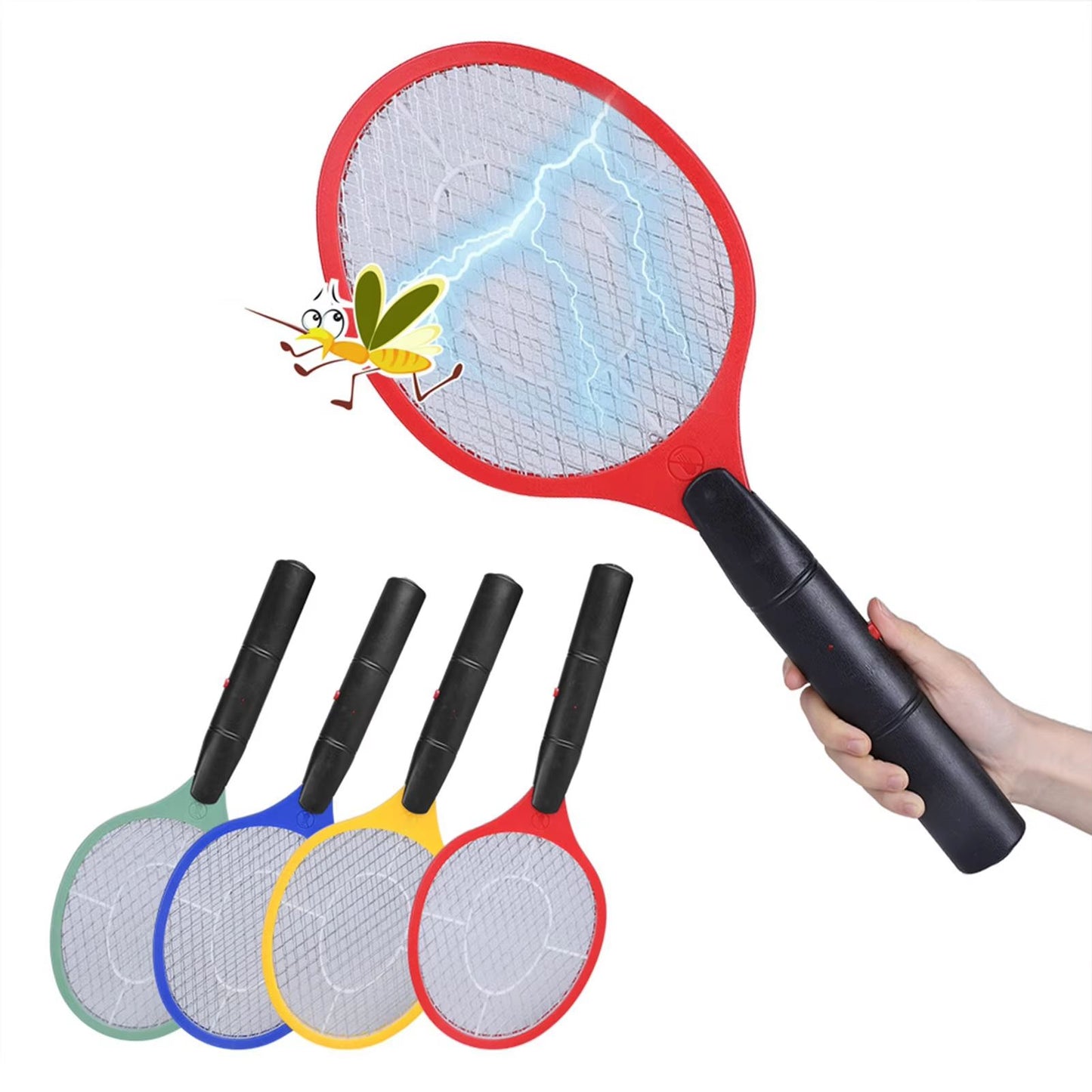 Electric Mosquito Swatter Pro – Cordless Rechargeable Bug Zapper Racket for Home & Outdoor Use
