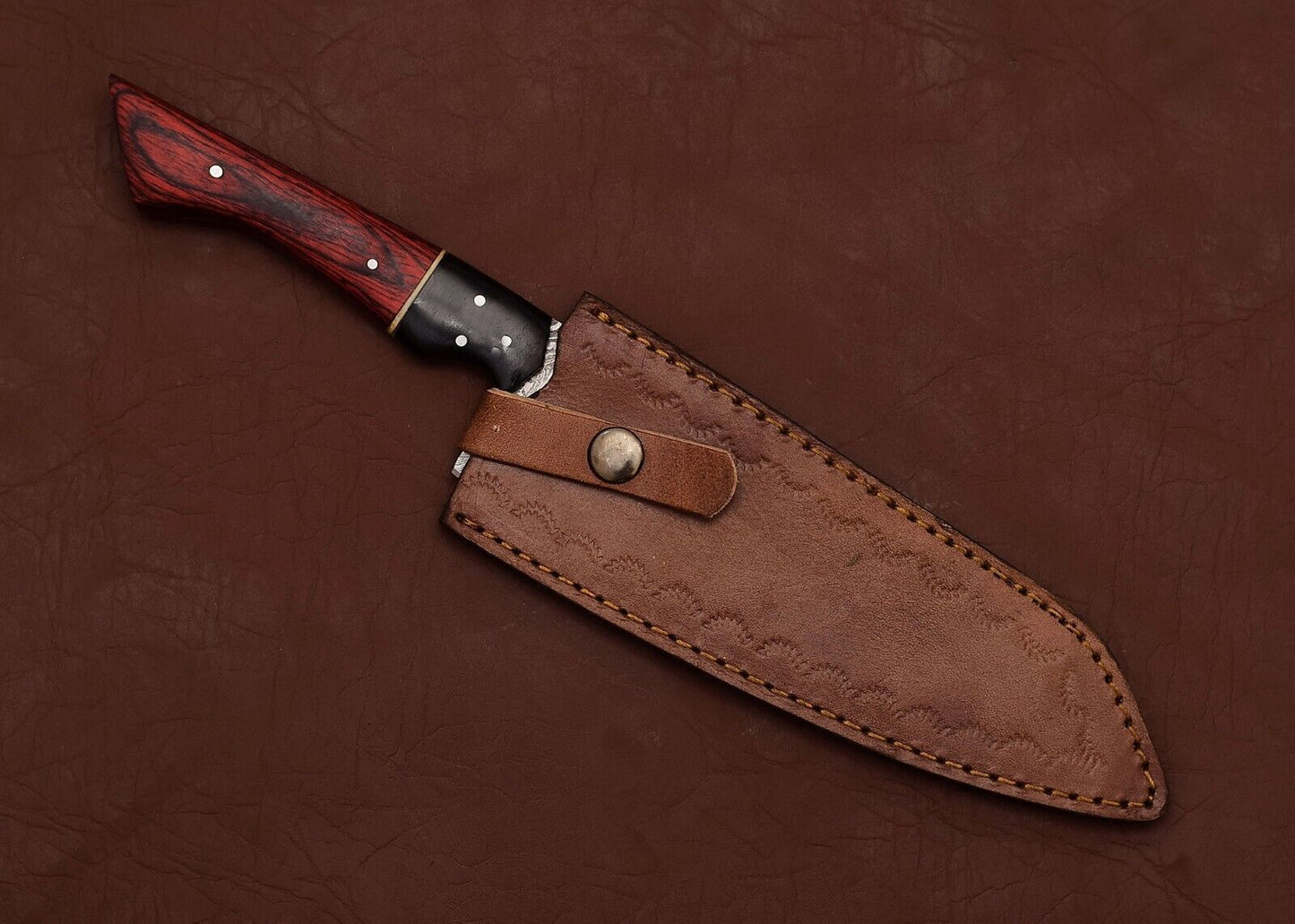 HandForged Damascus Chef Knife  13 Fillet Blade For Kitchen  Adventure 3