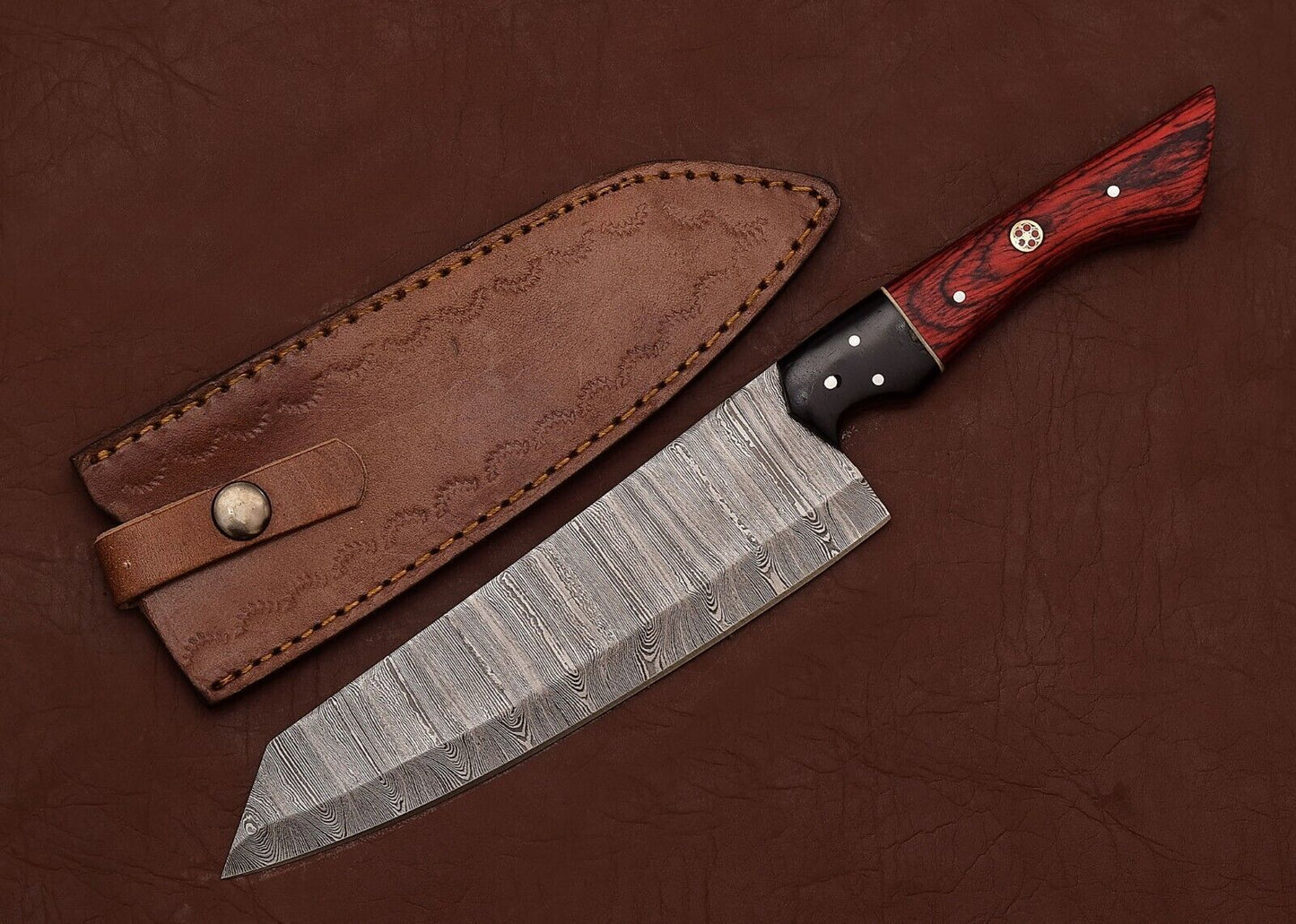 Hand-Forged Damascus Chef Knife – 13" Fillet Blade for Kitchen & Adventure