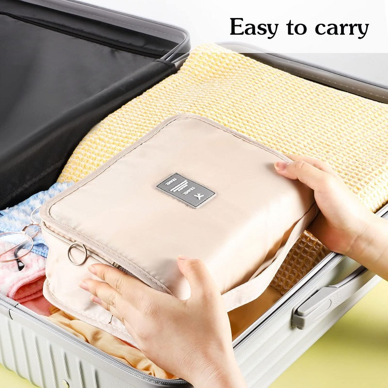 Waterproof Toiletry Washbag, Portable Cosmetic Storage Bag for Women and Men, Hanging Hook Travel Makeup Organizer