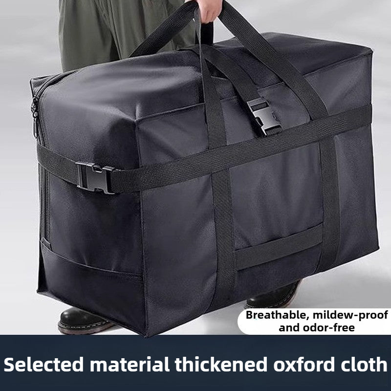 Thickened Large Capacity Storage Bag, Oxford Cloth Organizer, Moving Packing Bag, Clothes and Blankets Storage, Checked